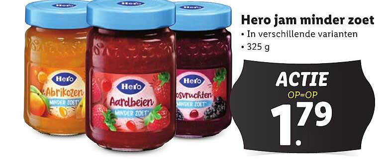 Hero jam minder zoet