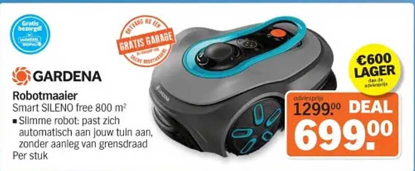 GARDENA Robotmaaier Smart SILENO free 800 m²