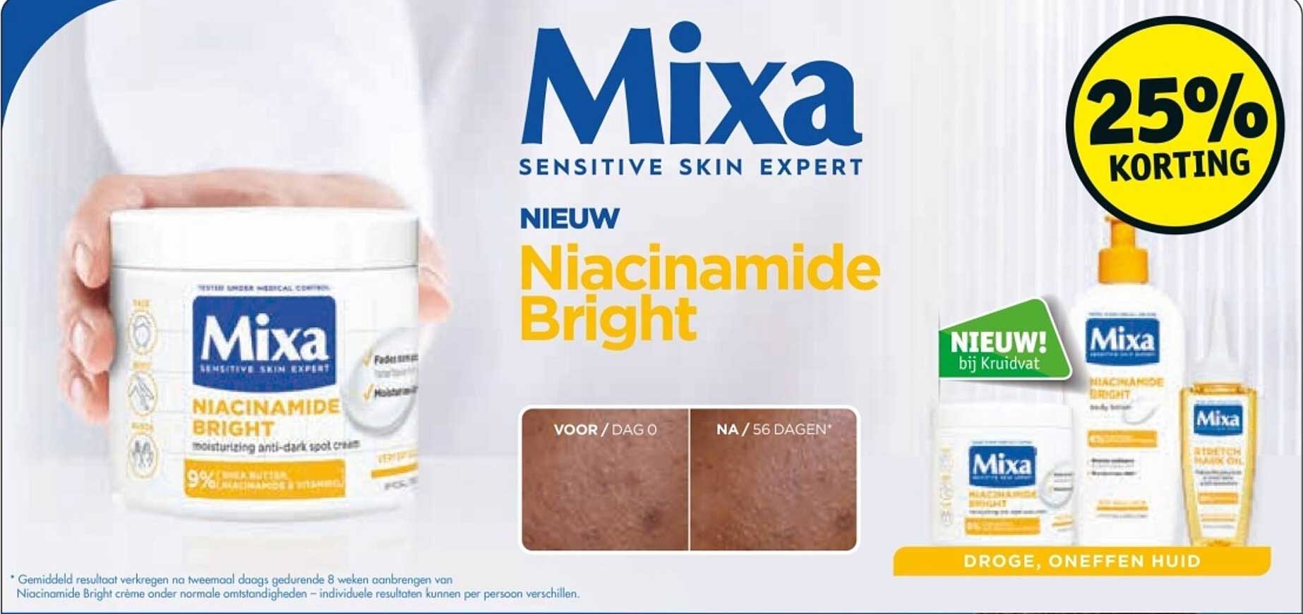Mixa Niacinamide Bright 25% korting
