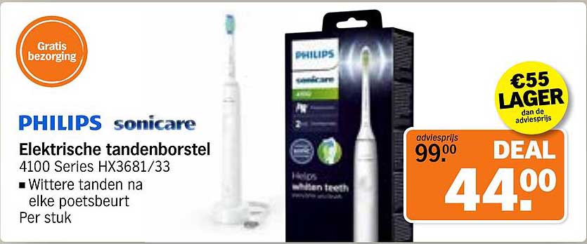PHILIPS sonicare Elektrische tandenborstel 4100 Series HX3681/33