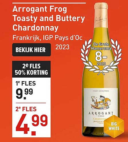 Arrogant Frog Toasty and Buttery Chardonnay
