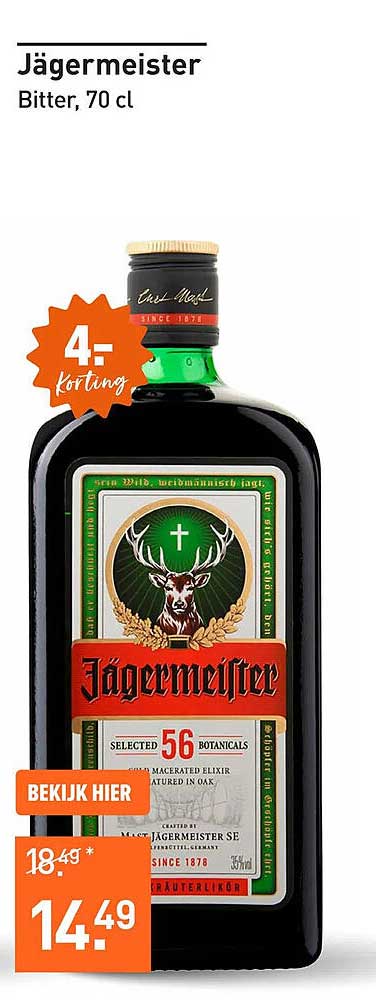 Jägermeister Bitter, 70 cl