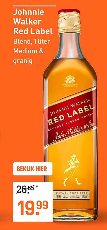 Johnnie Walker Red Label Blend, 1 liter