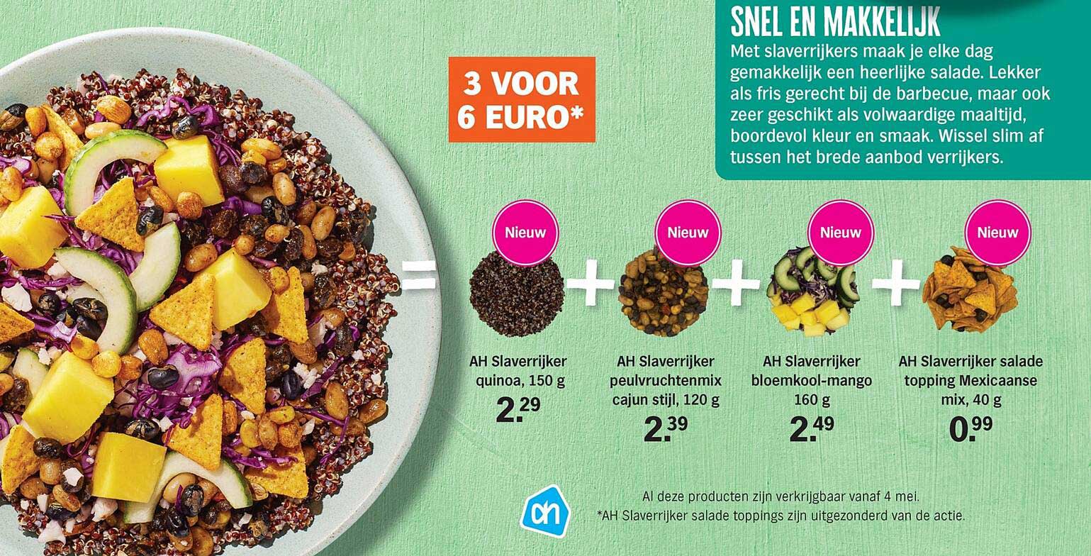 3 voor 6 euro*