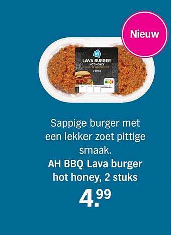 AH BBQ Lava burger hot honey, 2 stuks