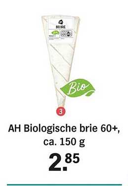 AH Biologische brie 60+, ca. 150 g