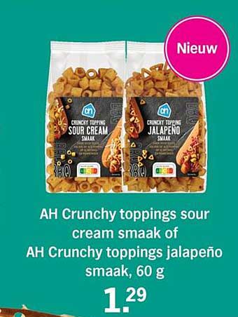 AH Crunchy toppings sour cream smaak of AH Crunchy toppings jalapeño smaak, 60 g