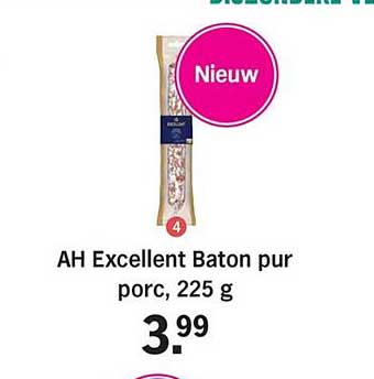 AH Excellent Baton pur porc, 225 g