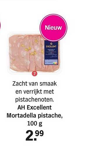 AH Excellent Mortadella pistache, 100 g