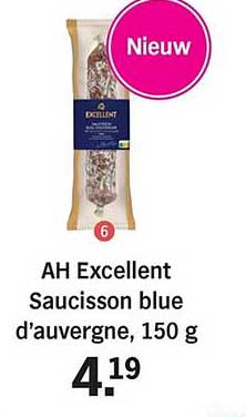 AH Excellent Saucisson blue d'Auvergne, 150 g