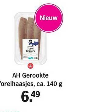 AH Gerookte forelhaasjes, ca. 140 g