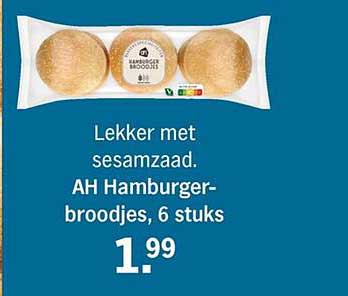 AH Hamburgerbroodjes, 6 stuks