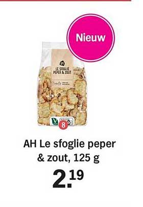 AH Le sfoglie peper & zout, 125 g