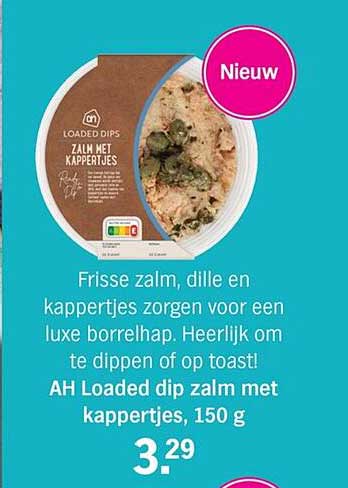 AH Loaded dip zalm met kappertjes, 150 g Nieuw