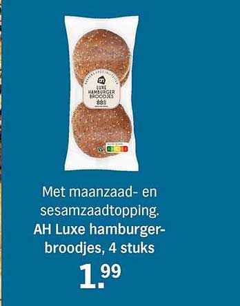 AH Luxe hamburgerbroodjes, 4 stuks
