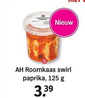 AH Roomkaas swirl paprika, 125 g