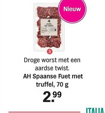 AH Spaanse Fuet met truffel, 70 g