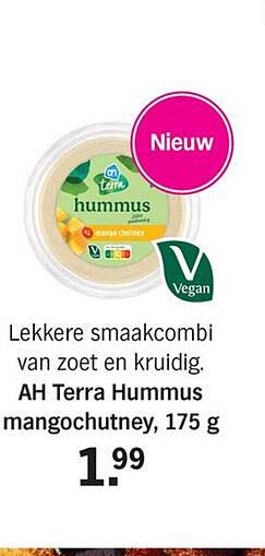 AH Terra Hummus mangochutney, 175 g