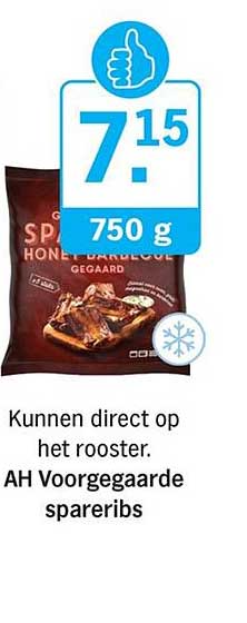 AH Voorgegaarde spareribs