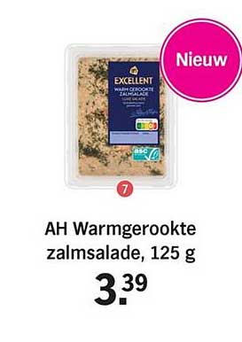 AH Warmgerookte zalmsalade, 125 g