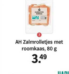 AH Zalmrolletjes met roomkaas, 80 g