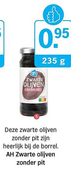 AH zwarte olijven zonder pit