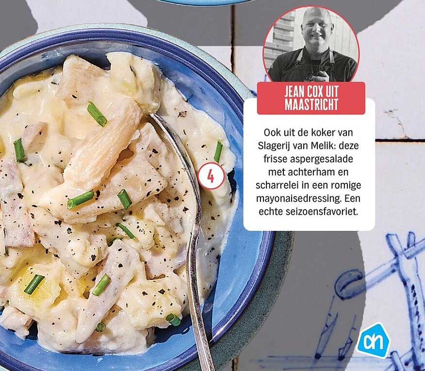 Aspergesalade met achterham en scharrelei