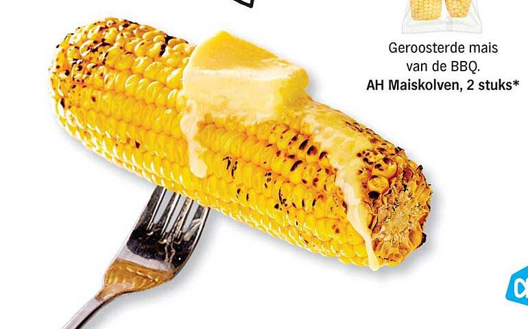 Geroosterde mais van de BBQ. AH Maïskolven, 2 stuks*