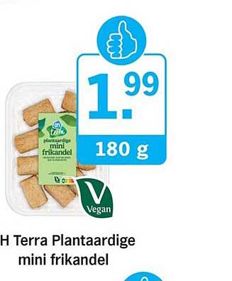 H Terra Plantaardige mini frikandel
