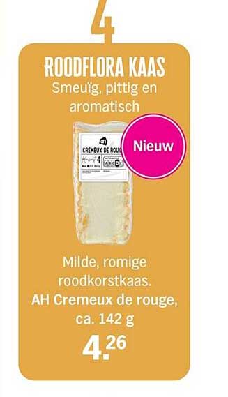 ROODFLORA KAAS Smeuïg, pittig en aromatisch