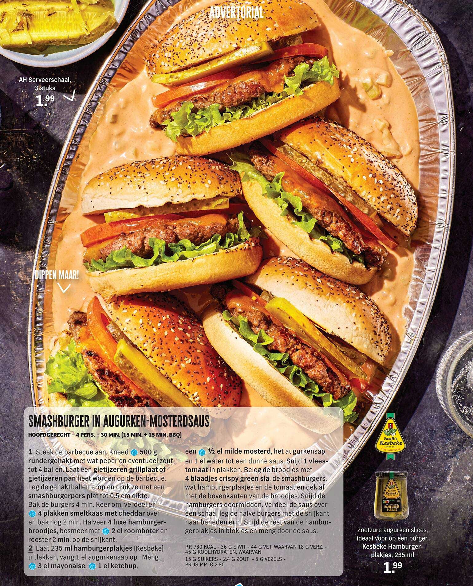 SMASHBURGER IN AUGURKEN-MOSTERDSAUS