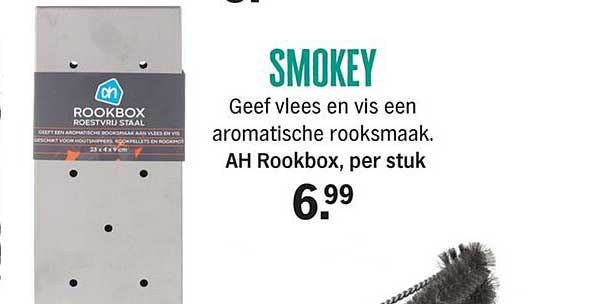 SMOKEY Geef vlees en vis een aromatische rooksmaak. AH Rookbox, per stuk