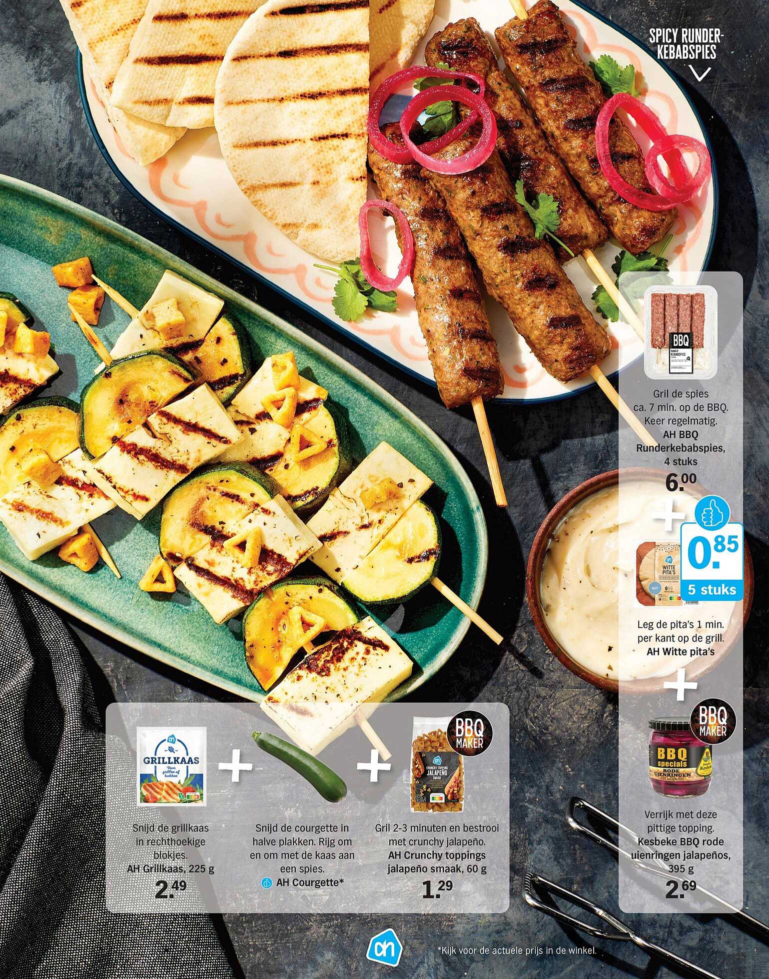Spicy runder-kebabspies