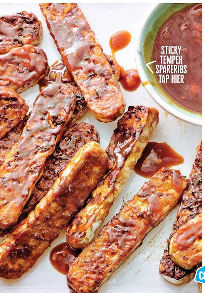 STICKY TEMPEH SPARERIBS TAP HIER