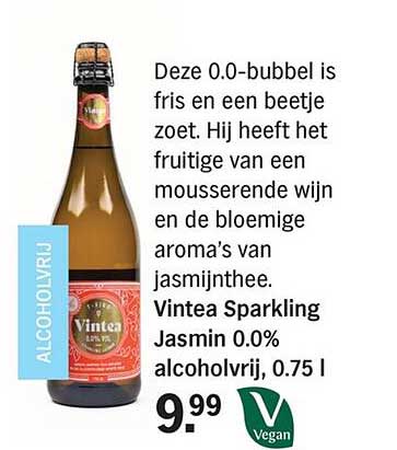 Vintea Sparkling Jasmin 0.0% alcoholvrij, 0,75 l