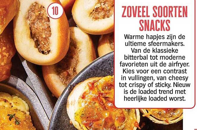 ZOVEEL SOORTEN SNACKS