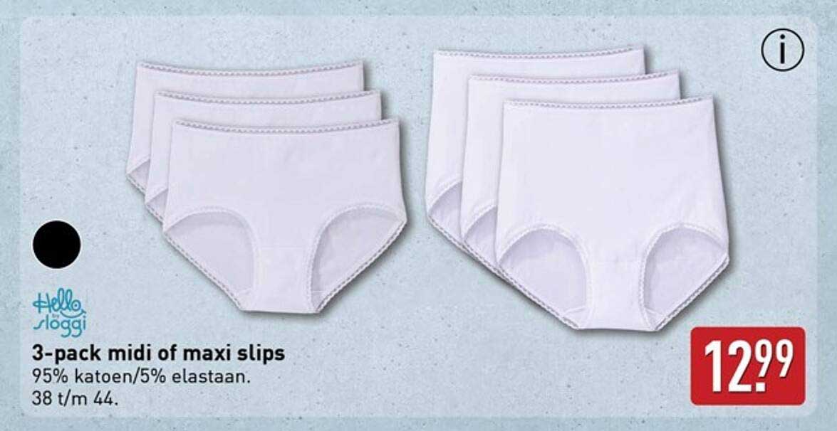 3-pack midi of maxi slips