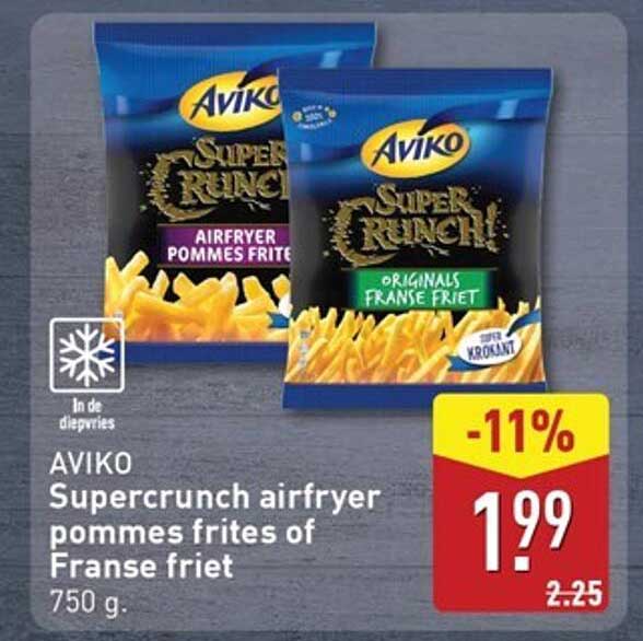 AVIKO Supercrunch airfryer pommes frites of Franse friet 750 g