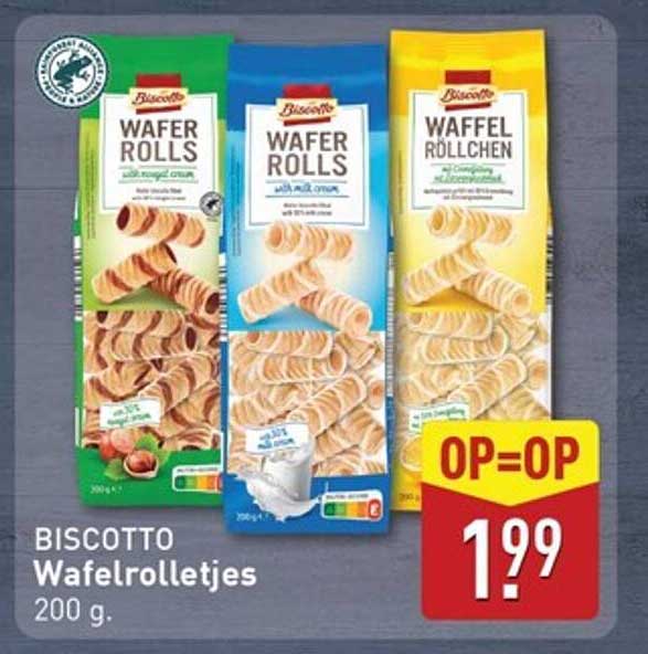 BISCOTTO Wafelrolletje 200 g.