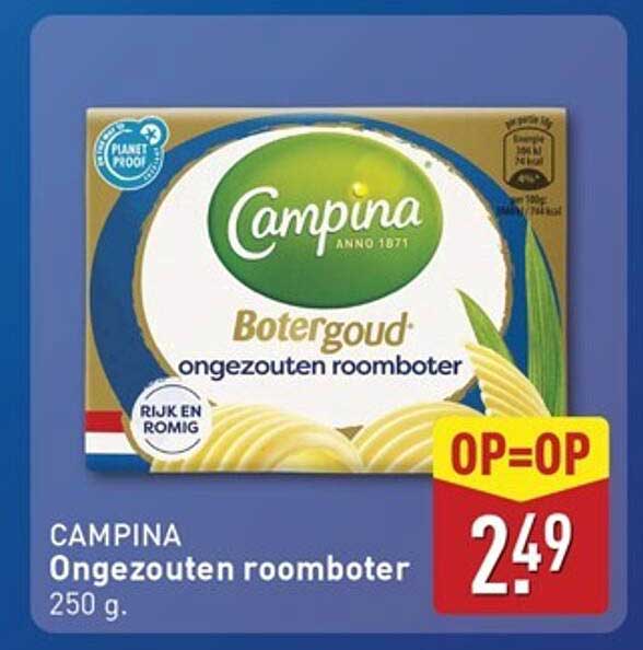 Campina Ongezouten roomboter 250 g