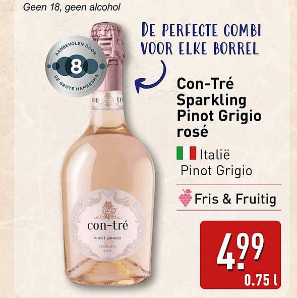 Con-Tré Sparkling Pinot Grigio rosé