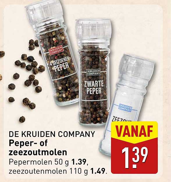 DE KRUIDEN COMPANY Peper- of zeezoutmolen