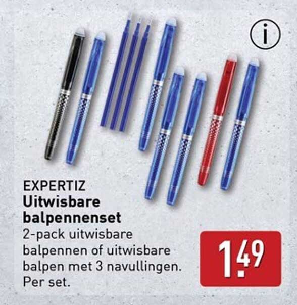 EXPERTIZ Uitwisbare balpennenset