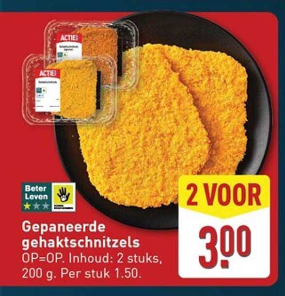 Gepaneerde gehaktschnitzels