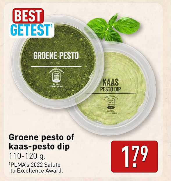 Groene pesto of kaas-pesto dip