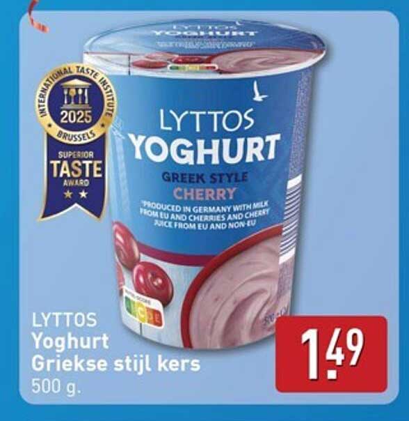 LYTTOS Yoghurt Griekse stijl kers