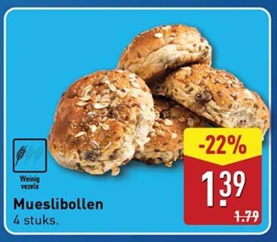 Mueslibollen 4 stuks.