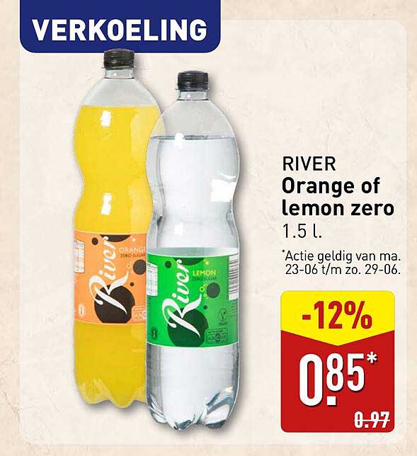 RIVER Orange of lemon zero 1.5 l.