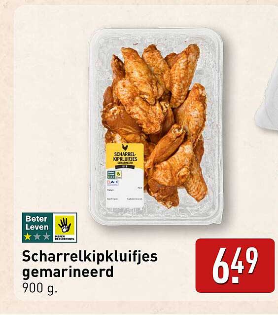 Scharrelkipkluifjes gemarineerd 900 g.