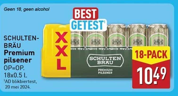 SCHULTEN-BRÄU Premium pilsener 18-pack